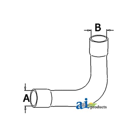 A & I Products Radiator Hose, Upper 12" x3" x3" A-70276095